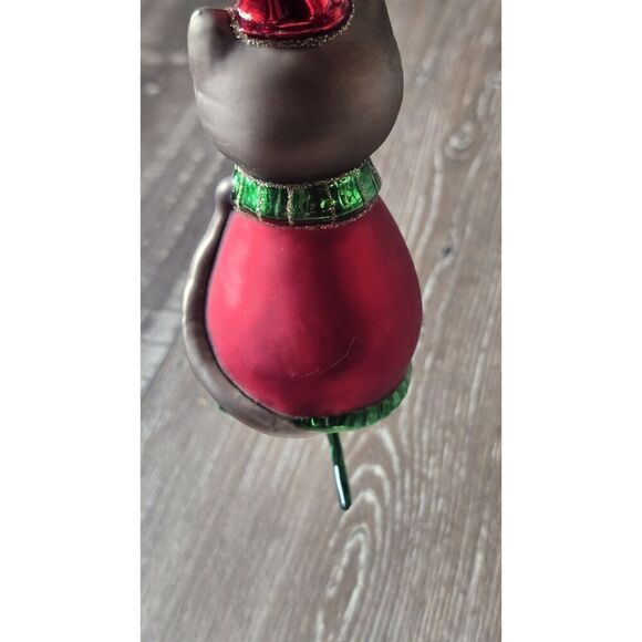 2~blown glass christmas Cat Kitty ornaments - Picture 3 of 10